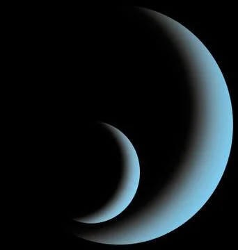 Two blue planet in the night Stock Illustration