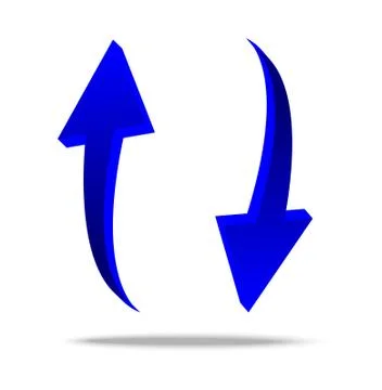 Two blue pointers on a white background Stock Illustration