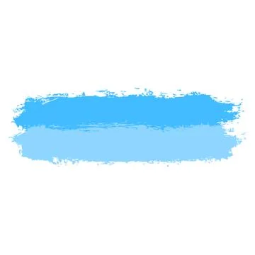 Two Blue Tint Brushstroke Paint Stock-Illustration