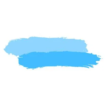 Two Blue Tint Brushstroke Paint Illustrazione stock
