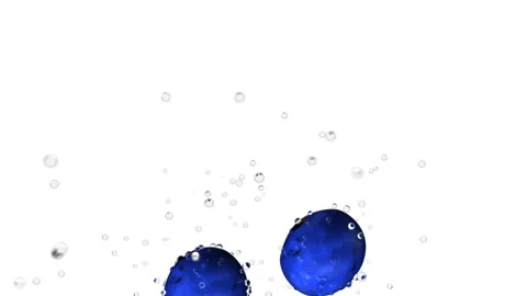 Two blueberries collide in the air in slow motion Stock Footage 170038044