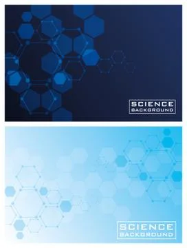 Two blues colors science backgrounds with lines structures Illustrazione stock