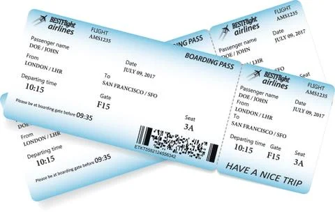 Two boarding pass tickets Stock-Illustration