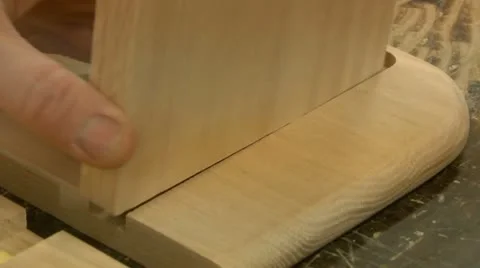 Two boards being glued together Stock Footage 20527127
