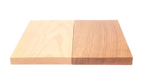 Two boards (elm, oak) Stock Photos
