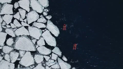 Two boats from above Vídeo Stock 341870820