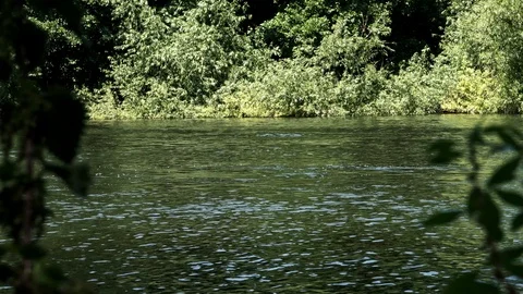 Two boats go past camera Stock Footage 121455944