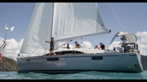 Two boats on ocean Stock Footage 91798620