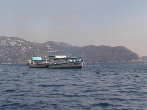 Two boats in the ocean Foto stock