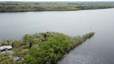 Two Boats on river Stock Footage 93108982