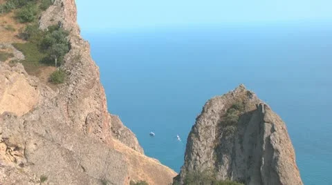 Two boats in the sea Stock Footage 12203267