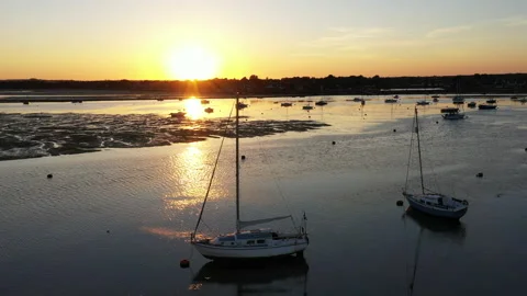 Two boats at sunset 動画素材 168420616