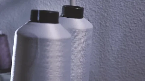 Two bobbin in working sewing machine. Stock Footage 69128768