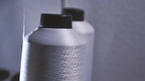 Two bobbin in working sewing machine. Stock Footage 69129713