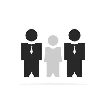 Two bodyguards protect client Stock Illustration