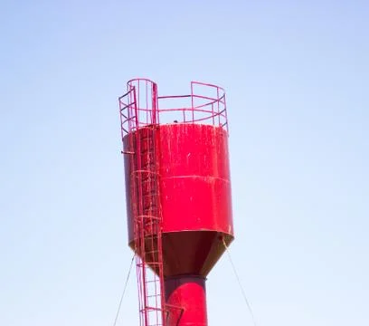 Two Boilers pipe against the sky Stock Photos