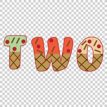 Two Bold Typography Word grid black white font Stock Illustration