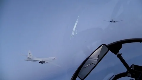 Two bombers in a turn Stock Footage 100283537