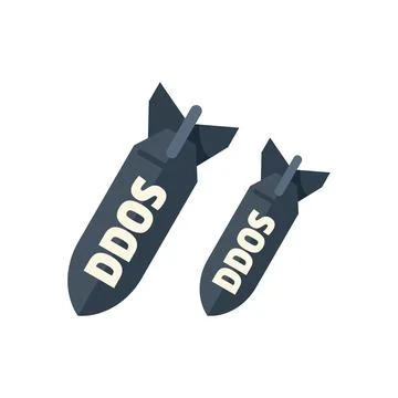Two bombs falling representing ddos cyber attack 스톡 일러스트