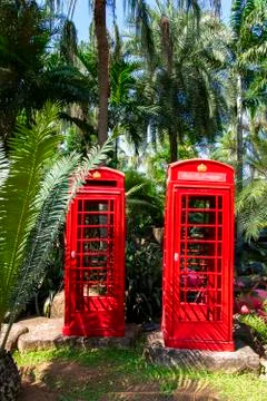 Two booths. Foto stock