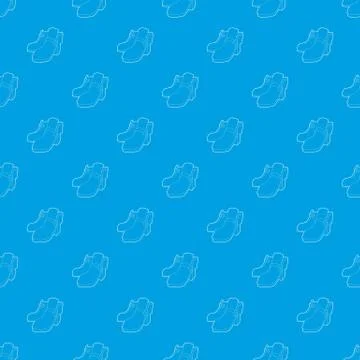 Two boots pattern vector seamless blue Illustrazione stock