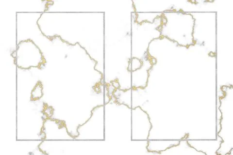 Two border gold silver white marble pattern and luxury interior wall tile and Stock Illustration