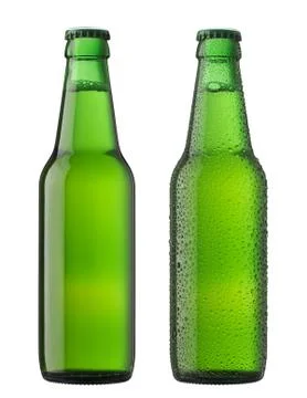 Two bottle of beers Stock Photos