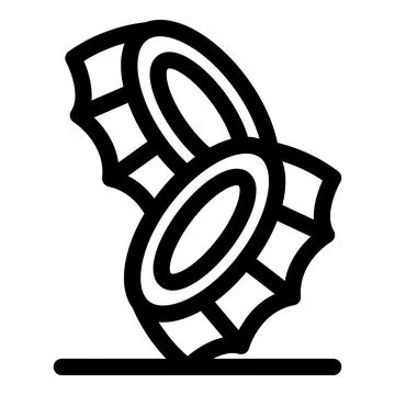 Two bottle caps rolling on the floor, recycling concept Stock-Illustration