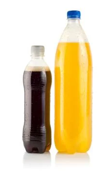 Two bottles of soda Stock Photos