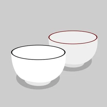 Two bowl Stock Illustration