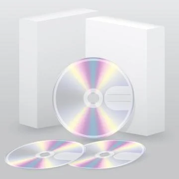 Two box with blank discs Stock Illustration