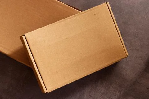 Two box on concrete background Stock Photos