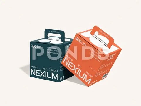 Two Box Mockup 3D Render PSD Template