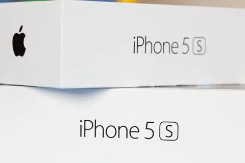 Two boxes with iphone 5s by apple Stock Photos