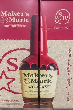 Two boxes of Maker's Mark Wiskey Stock Photos