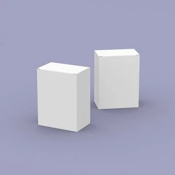 Two boxes, packaging template for product design mockup. On clean background Stock Illustration