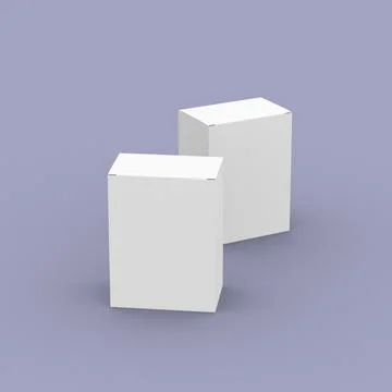 Two boxes, packaging template for product promotion. Editable mockup.  Stock Illustration