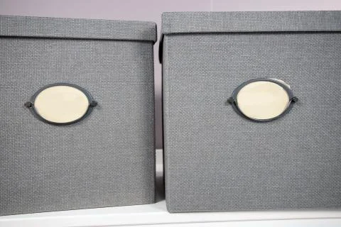 Two boxes for things in the interior of any room Stock Photos