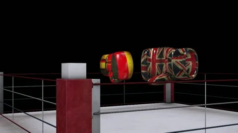 Two boxing gloves collide Stock Footage 20494219