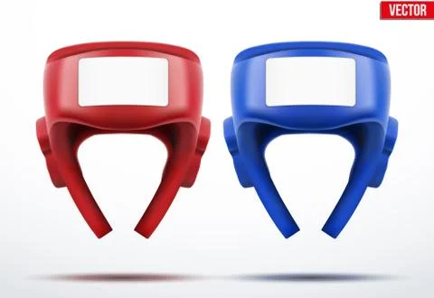 Two Boxing helmets. Vector Illustration. Illustrazione stock