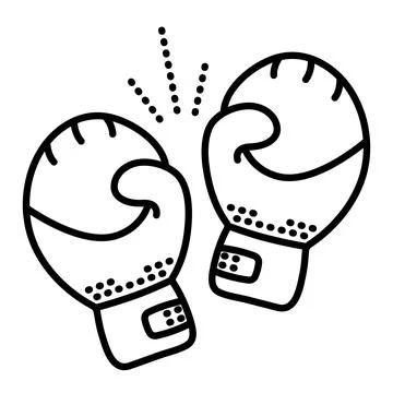 Two boxing mitts, gloves Illustrazione stock