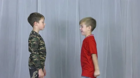 Two boy athlete doing the technique of releasing the grip by the head Stock Footage 141545649