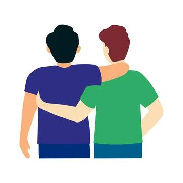 Two Boy friendship Stock Illustration