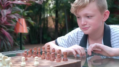 Two boys are training the chess 스톡 동영상 167607502