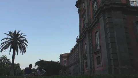 Two Boys in Capodimonte Park in Naples Video stock 82005453