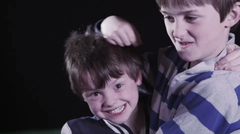 Two boys fighting Stock Footage 32739915