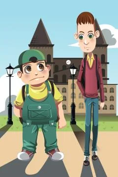 Two boys Stock Illustration