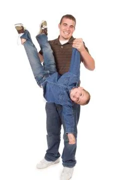 Two boys playing Foto stock