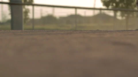 Two Boys Walk on Baseball Field Gravel Stock Footage 41670161