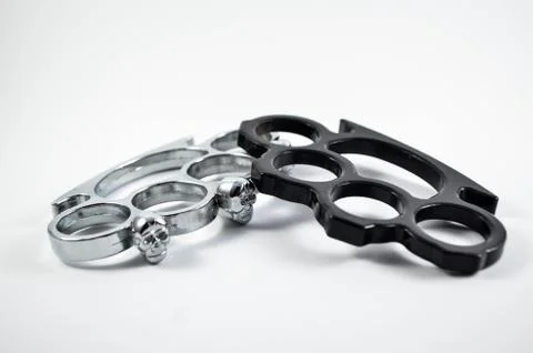 Two Brass Knuckles 库存照片
